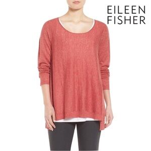 Eileen Fisher Fine Tencel Alpaca Top Sz Medium Petite
